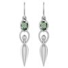 Certified 1.00 Ctw Green Amethyst And Diamond 14k White