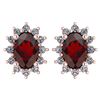 Image 1 : Certified 1.24 Ctw Garnet And Diamond 14k Rose Gold Hal