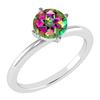 Certified 1.25 Ctw Mystic Topaz 14K White Gold Solitair
