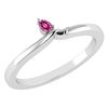Certified 0.23 Ctw Genuine Pink Tourmaline 18K White Go