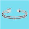 Certified 3.32 Ctw SI2/I1 Diamond 14K White Gold Bracel