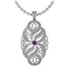 Certified 1.37 Ctw Amethyst And Diamond Necklace For St