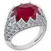 Certified 7.81 Ctw Ruby And Diamond VS/SI1 Unique Engag