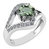Certified 1.07 Ctw Green Amethyst And Diamond VS/SI1 Ha