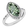 Image 1 : Certified 1.58 Ctw Green Amethyst And Diamond VS/SI1 Ri