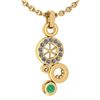 Image 1 : Certified 0.26 Ctw Emerald And Diamond Octopus Styles P