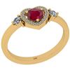 Image 1 : Certified 0.73 Ctw SI2/I1 Ruby And Diamond 14K Yellow G
