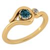 Image 1 : Certified 0.28 Ctw Treated Fancy Blue Diamond VS/SI1 An