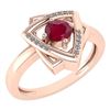 Image 1 : Certified 0.27 Ctw Ruby And Diamond Wedding/Engagement