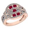Image 1 : Certified 1.61 Ctw Ruby And Diamond Wedding/Engagement