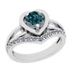 Image 1 : Certified 1.21 Ctw I2/I3 Treated Fancy Blue And White D