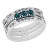 Image 1 : Certified 0.66 Ctw I2/I3 Treated Fancy Blue And Diamond