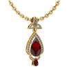 Image 1 : Certified 3.62 Ctw Garnet And Diamond VS/SI1 Necklace 1