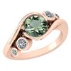 Image 1 : Certified 1.51 Ctw Green Amethyst And Diamond VS/SI1 Ri