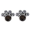 Image 1 : Certified 15.50 Ctw Smoky Quartz And Diamond SI2/I1 Ear