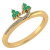 Image 1 : Certified 0.16 Ctw Emerald And Diamond 14k Yellow Gold