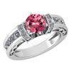 Image 1 : Certified 2.15 Ctw Pink Tourmaline And Diamond 14K Whit