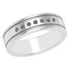 Certified 0.10 Ctw Diamond 18K White Gold Halo Band