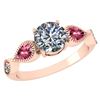 Certified 1.89 Ctw Pink Tourmaline And Diamond Wedding/