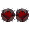 Certified 6.00 Ctw Genuine Garnet 14K White Gold Stud E