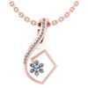 Certified 0.58 Ctw Blue Topaz And Diamond 14k Rose Gold