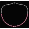 Certified 12.50 Ctw Pink Tourmaline Pear Shape Necklace
