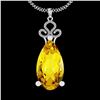 Certified 17.13 Ctw I2/I3 Lemon Topaz And Diamond 10K W