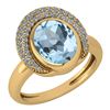 Image 1 : Certified 2.82 Ctw Blue Topaz And Diamond VS/SI1 Halo R