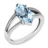 Certified 2.20 Ctw Blue Topaz And Diamond VS/SI1 Ring 1