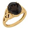 Certified 2.50 Ctw Smoky Quartz 14K Yellow Gold Solitai