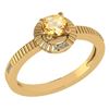Image 1 : Certified 0.37 CTW Citrine And Diamond 14k Yellow Gold