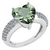 Certified 5.31 Ctw Green Amethyst And Diamond VS/SI1 Ri