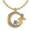 Certified 1.14 Ctw Diamond Tiny Angel Necklace For wome