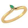 Certified 0.23 Ctw Genuine Emerald 14K Yellow Gold Ring