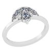 Image 1 : Certified 0.35 Ctw Diamond I1/I2 10k White Gold Engagem