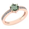 Image 1 : Certified 1.09 Ctw Green Amethyst And Diamond VS/SI1 Ri