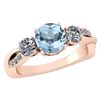 Certified 1.86 Ctw Blue Topaz And White Diamond VS/SI1