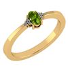 Image 1 : Certified 0.24 CTW Peridot And Diamond 14k Yellow Gold
