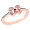 Certified 0.24 Ctw Garnet And Diamond 14k Rose Gold Hal
