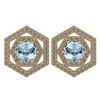 Certified 1.38 Ctw Aquamarine And Diamond 18k Yellow Go