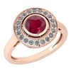 Image 1 : Certified 1.12 Ctw Ruby And Diamond Wedding/Engagement