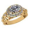 Certified 1.65 Ctw Diamond Wedding/Engagement 14K Yello