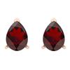 Certified 1.50 Ctw Garnet 14K Rose Gold Stud Earrings