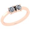 Certified 0.15 Ctw Diamond I1/I2 10k Rose Gold Twisted
