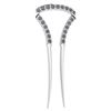 Certified 0.10 Ctw Diamond Ladies HairPin 18K White Gol