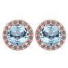 Certified 1.6 Ctw Aquamarine And Diamond 14k Rose Gold