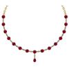 Certified 21.10 Ctw Ruby And Diamond Necklace For Ladie