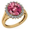 Certified 5.65 Ctw Pink Tourmaline And Diamond VS/SI1 H