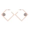 Certified 0.63 Ctw Diamond 14K Rose Gold Earrings