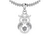 Certified 0.35 Ctw Diamond I1/I2 10k White Gold Pendant